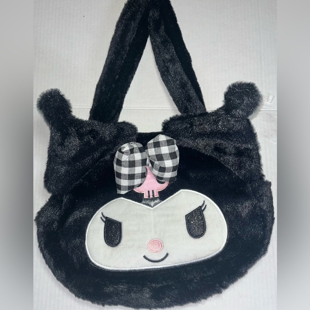 Black & White Multicolor Kuromi Bag, Kawaii Sanrio accessories